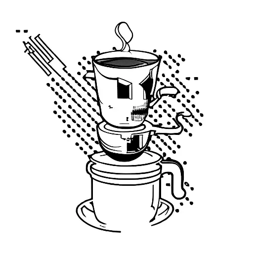 Programmer's Cup Of Coffee With Glitch