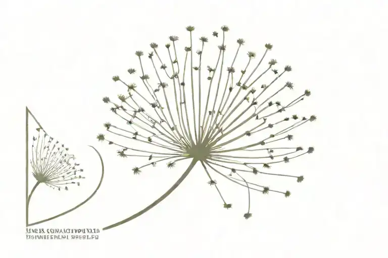 Dandelion In Fibonacci Spiral Intertwined