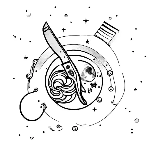 Moon Virgo With Knife And Chains