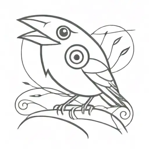 Bird With A Body That Looks Like An Eye