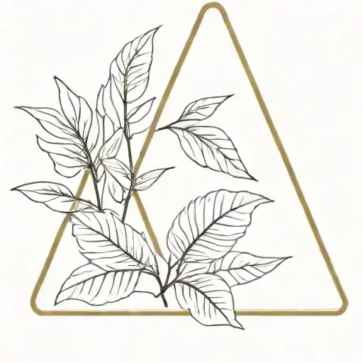 Tropical Plant Leaves In A Triangle Shape