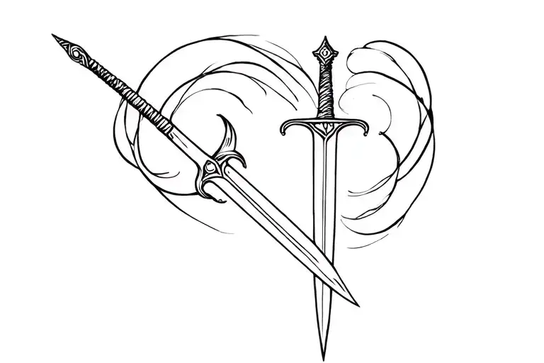 Delicate Sword Surrounded Being Thrown