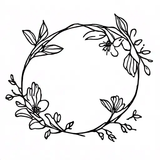 Pisces Sign With February Flower And March Flower Blooming