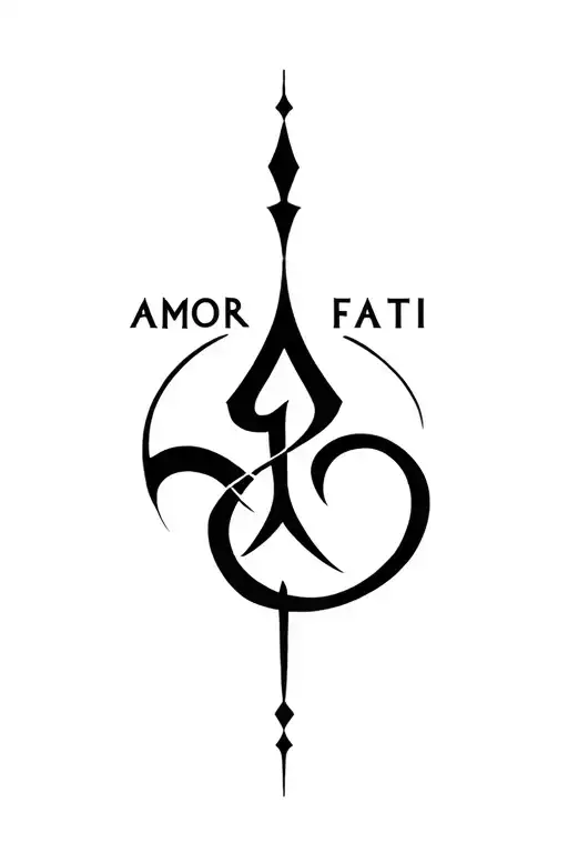 Symbols Amor Fati Tattoo Inspired