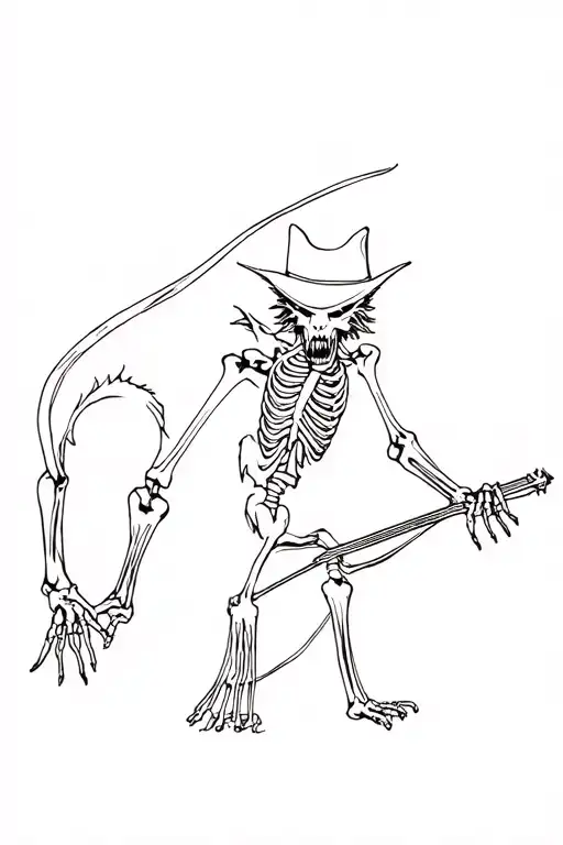 Werewolf Skeleton Cowboy