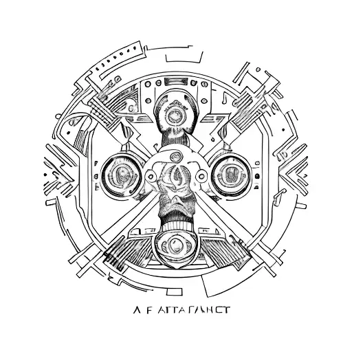 A Portrait Of Greta Van Fleet's Age Of Machine Album Cover With A Touch Of Abstract Elements