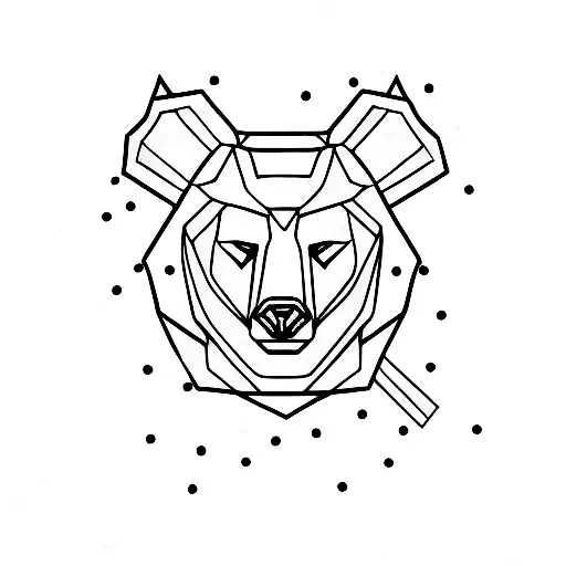 Ursa Constellation With Bear Outline
