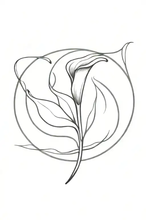 Calla Lily And Fulcrum Symbol Incorporated