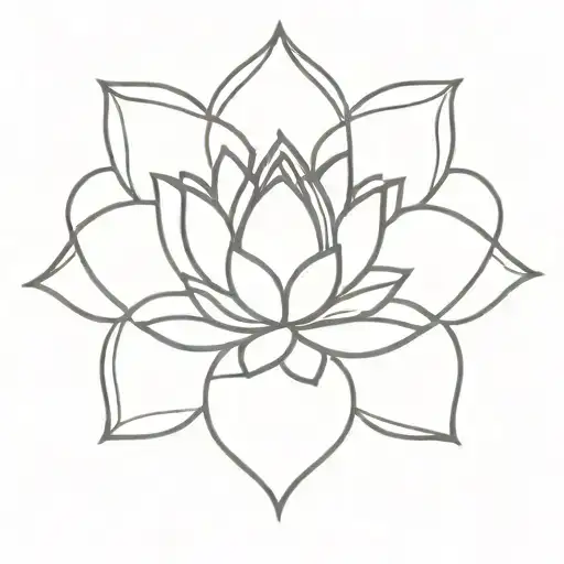 Mandala Lotus Flower Intertwined
