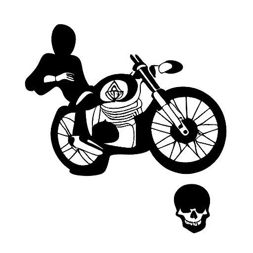 Track Motorcycles And Grim Reaper