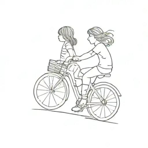 Little Girl On A Bicyle