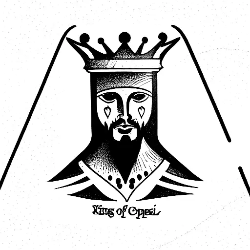 King Of Cups Tarot Card Symmetrical