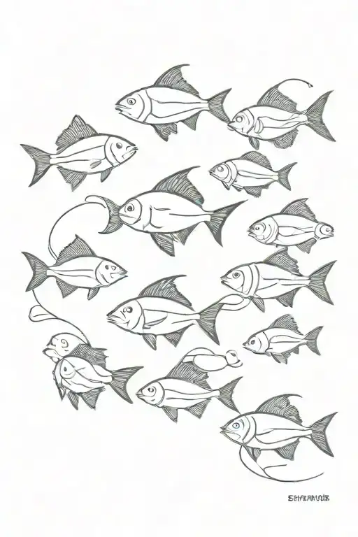 Fine Line Fish Stream Of 9 Fish Only Fish