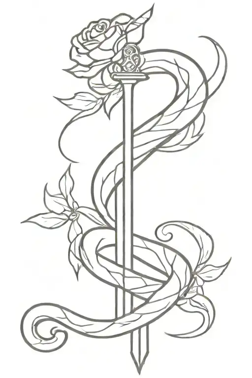 Sword Rosses Snake