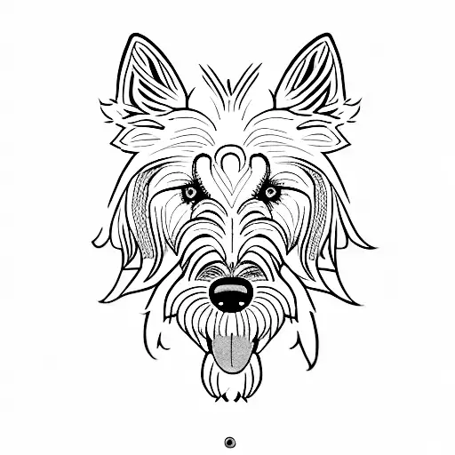 A Dotwork Tattoo Of An Irish Wolfhound