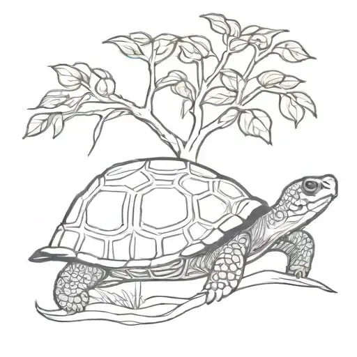 Tree Growing On Tortoise
