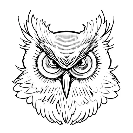 Church Owl Head Angry Realistic