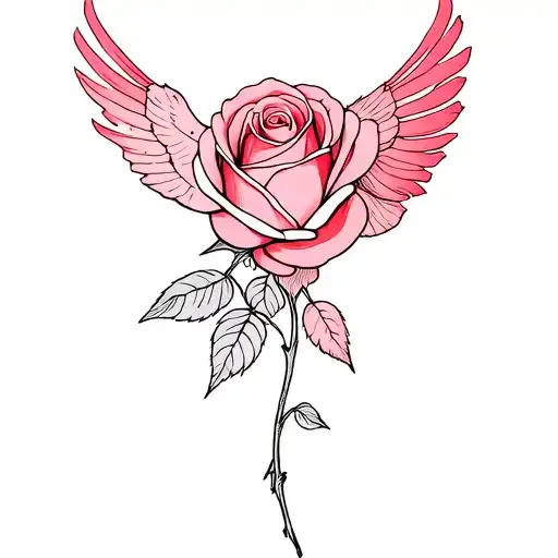 A Rose Transitioning Into Birds