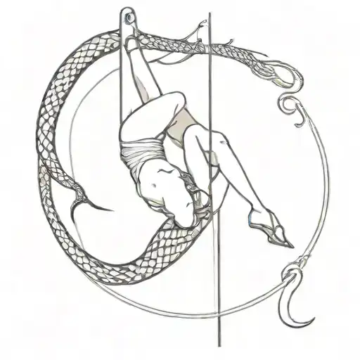 Pole Dance And Snake