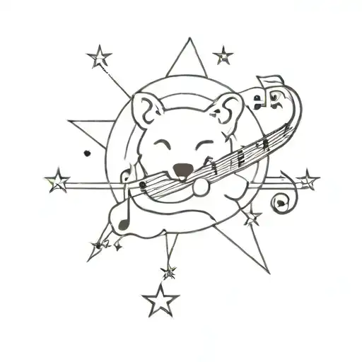 Music And Stars And Paws