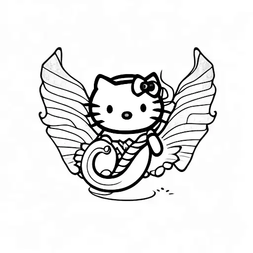 Hello Kitty Riding A Dragon