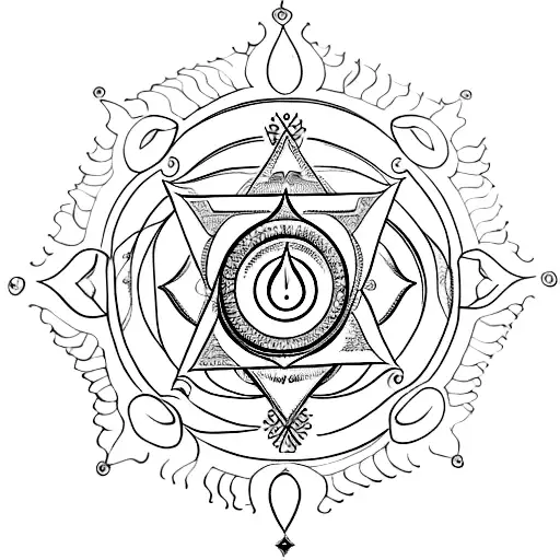 Sudarshan Chakra With Trishul