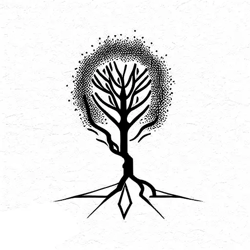 Lebanon Map With Cedar Tree