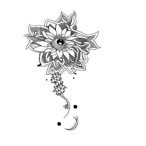 A Flower With The Scorpio Constellation