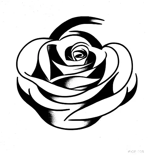 A Rose Formed By The Letters V And M