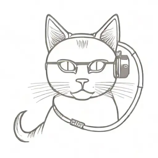 Small Cat With Big Vr Headset