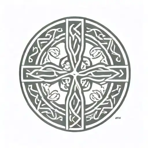 Celtic Cross In A Circle