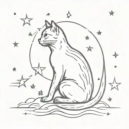 Cat Reaching For The Stars