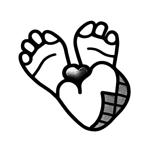 A Teddy Bear With A Heart In The Bottom Of Their Foot