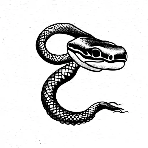 Realistic Snake With Fire