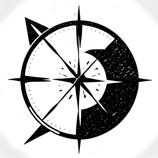 Vinyl Record And Compass