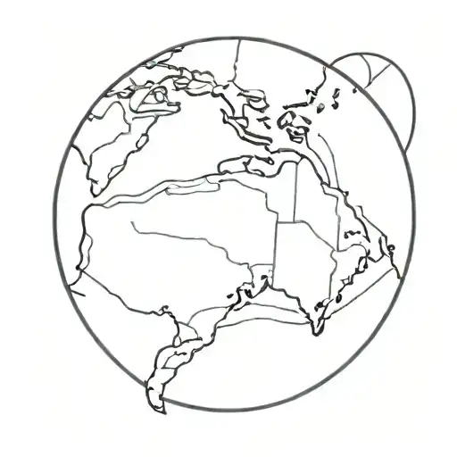 Simple Small Globe Facing Australia