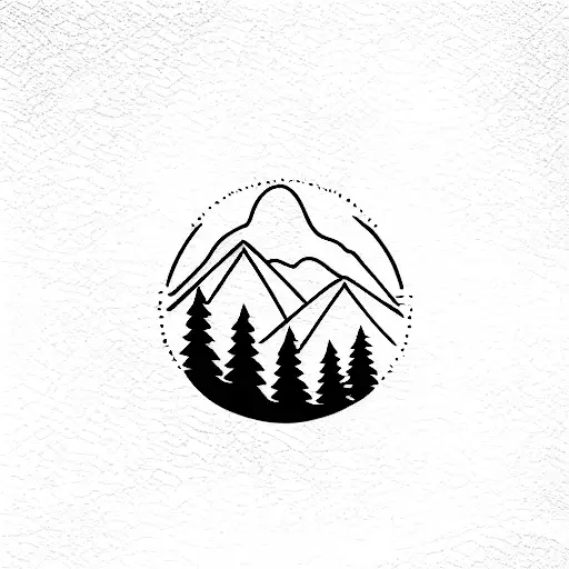 Gibson Guitare And Mountain With Trees And Mountainbike