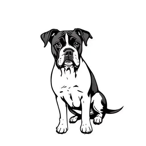 Boxer Type Dog Tab
