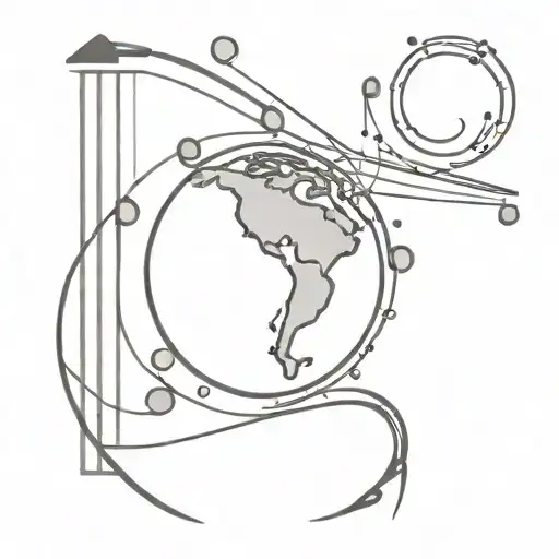 Earth With Music Staff Wrapped Around It