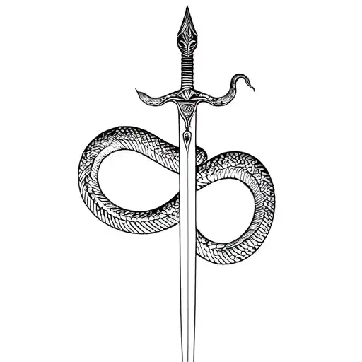 Snake With Sword