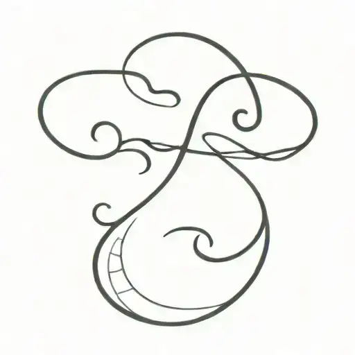 Fish Hook Next To Infinity Symbol