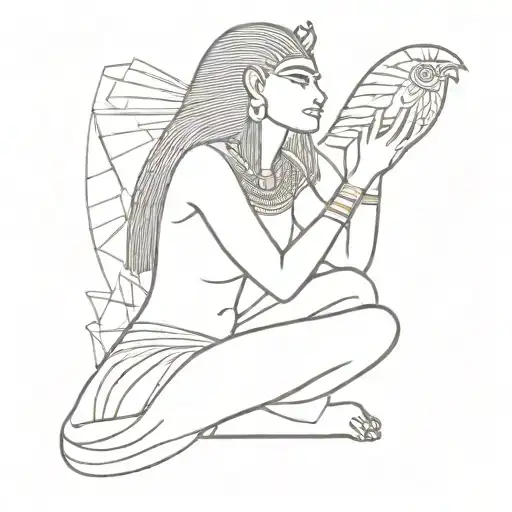 Egyptian Goddess Sitting
