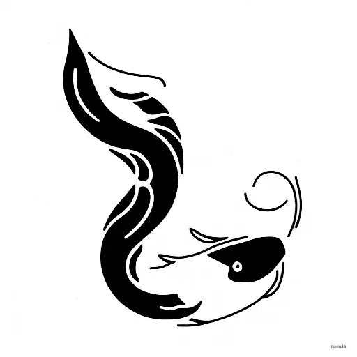 Neda Symbol As Koi Fish