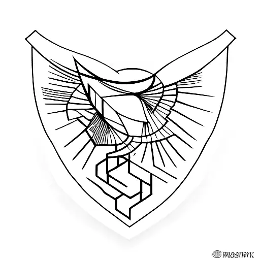 Abstract Geometric Shapes Inspired By Banking Symbols