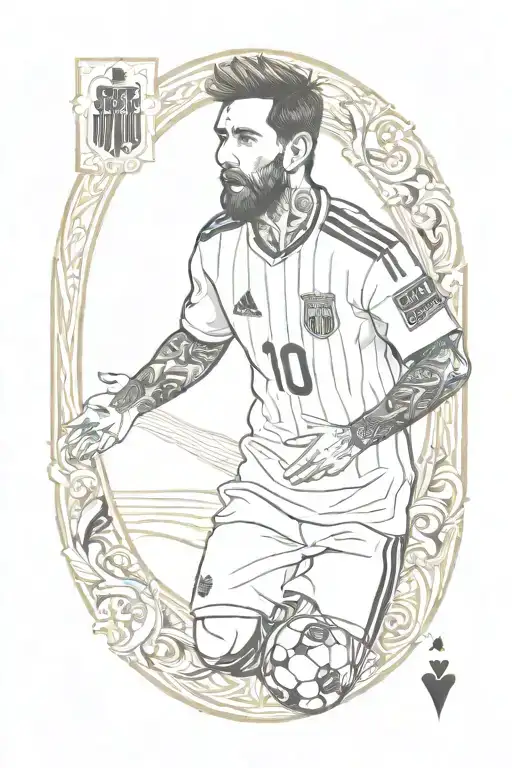 Messi Card Design Featuring