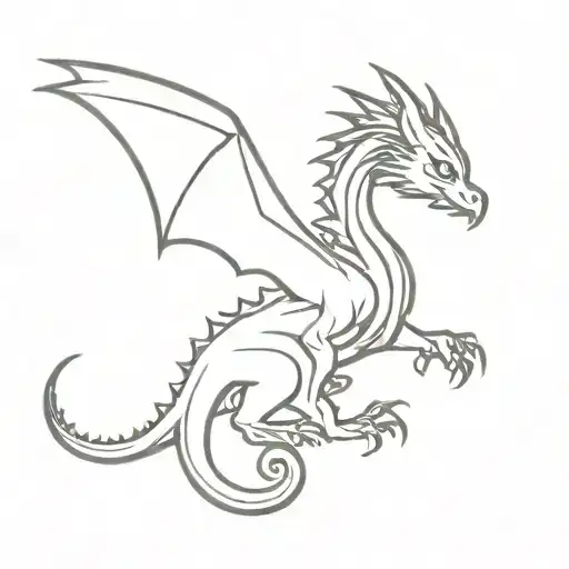 Small Dragon On Chest