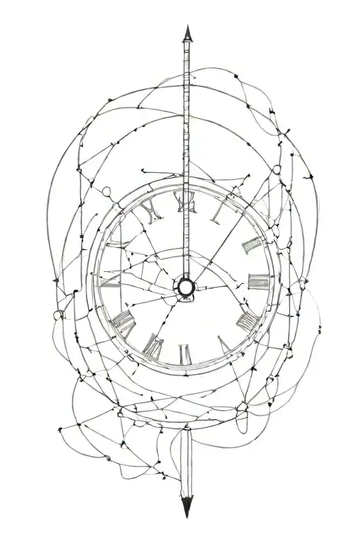 Clock That Has Hands That Control Humans Through Strings Attached And Clock Is Shattered