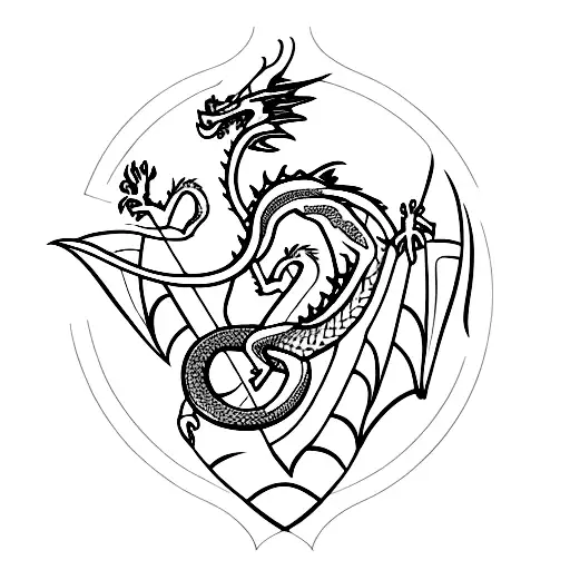 Dragon Doodle With Sigil