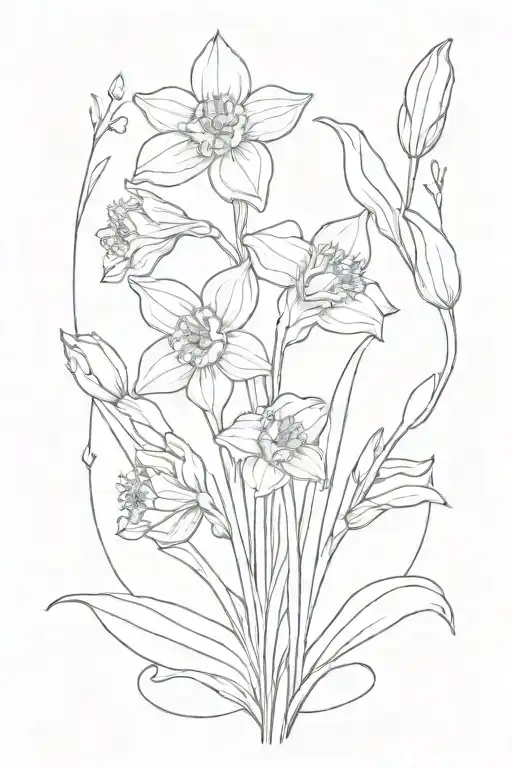 Daffodil And Tulip Flowers Blooming From Open Book