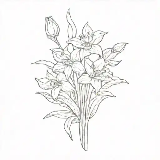 Daffodils And Tulips Blooming From Book